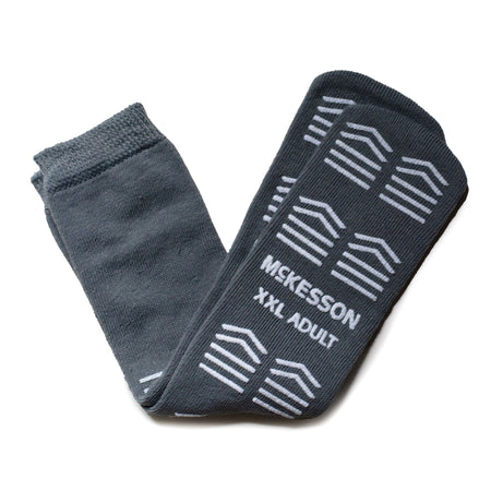 McKesson Slipper Socks, Double Tread, 2X-Large, Gray - Apparel>Slippers and Slipper Socks - McKesson Brand