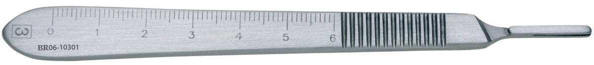 BR Surgical Blade Handle, Stainless Steel, Size 3 - Instruments>Knives and Scalpels>Handles - BR Surgical
