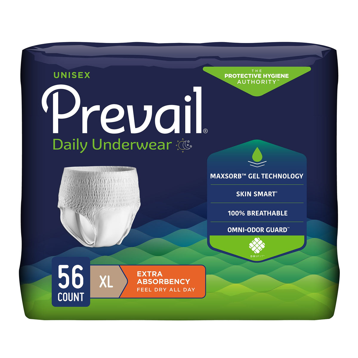 Prevail® Daily Underwear Extra Absorbent Underwear, Extra Large - Incontinence>Adult Briefs and Protective Undergarments -...