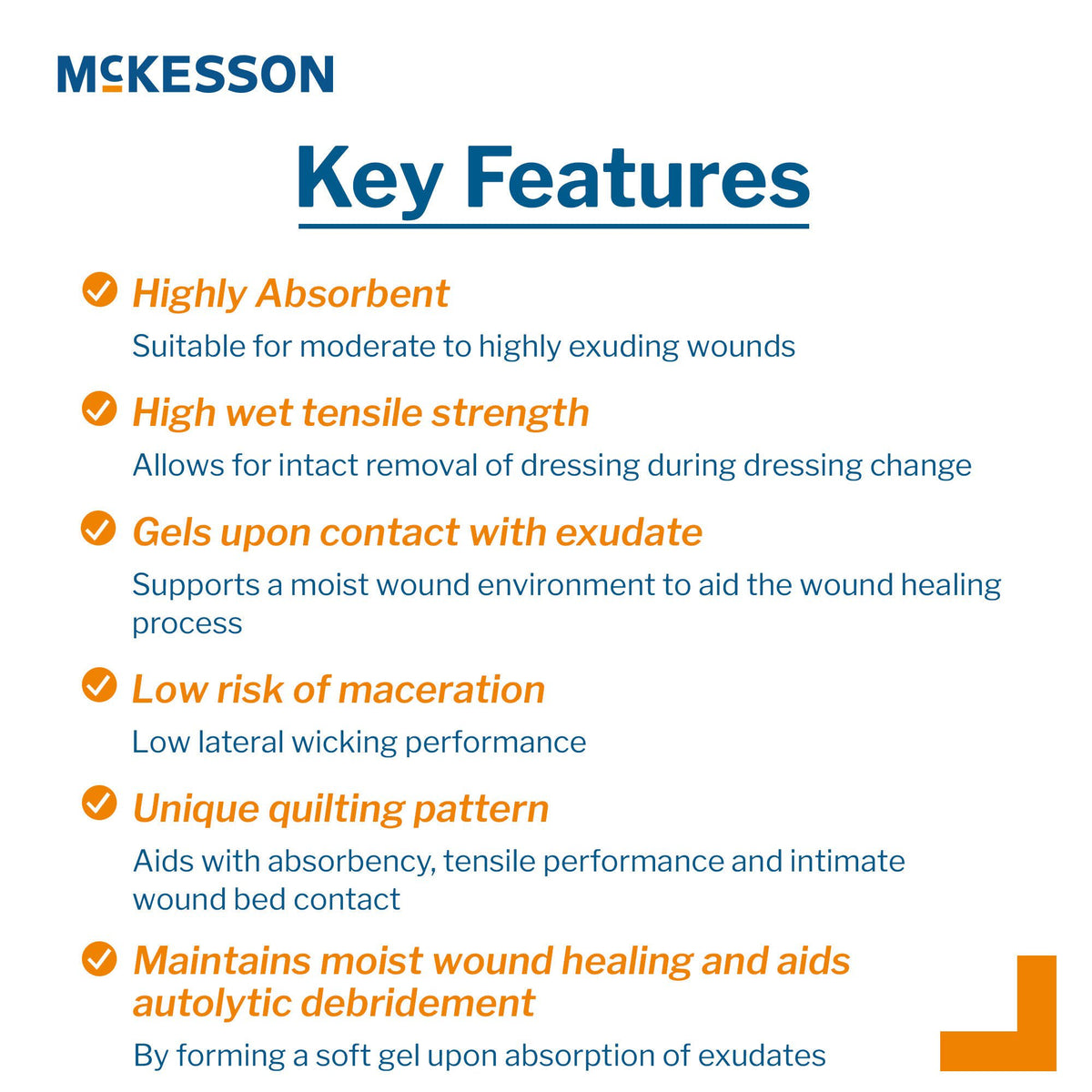 McKesson Gelling Fiber Wound Dressing, 4 x 4-3/4 Inch - Wound Care>Advanced Wound Care>Cellulose Dressings - McKesson Brand