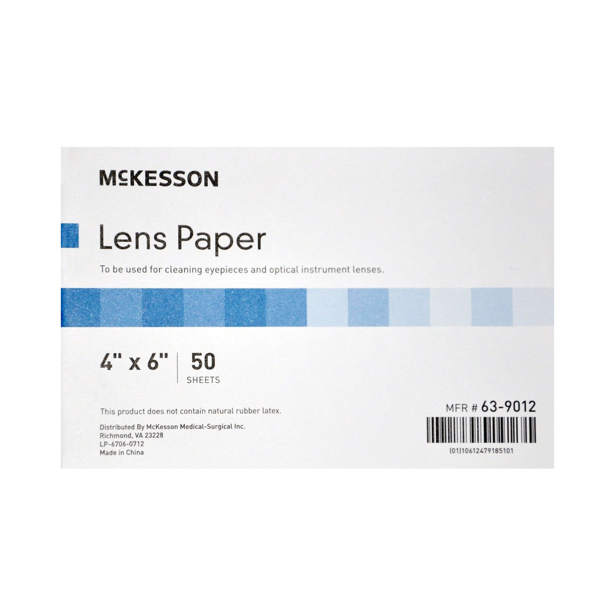 McKesson Lens Cleaner for Optical Instruments, 4 x 6 Inch Paper Sheets - Clinical Laboratory>Laboratory Equipment>Microsco...