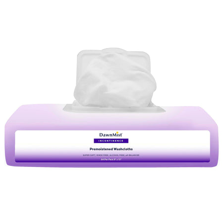 DawnMist Fresh Scent Pre-Moistened Wash Cloths, Soft Pack-Personal Cleansing Wipe DawnMist Soft Pack Fresh Scent 64 Count