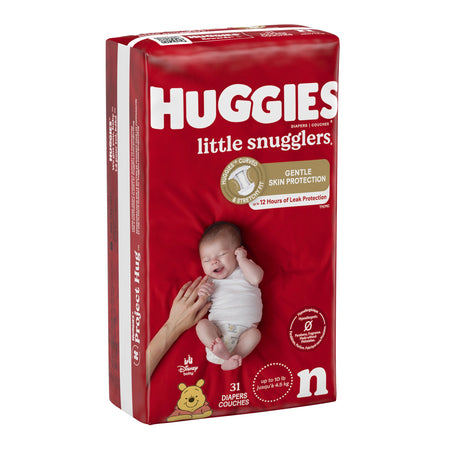 Huggies Little Snugglers Diaper, Newborn-Unisex Baby Diaper Huggies Little Snugglers Newborn Disposable Heavy Absorbency