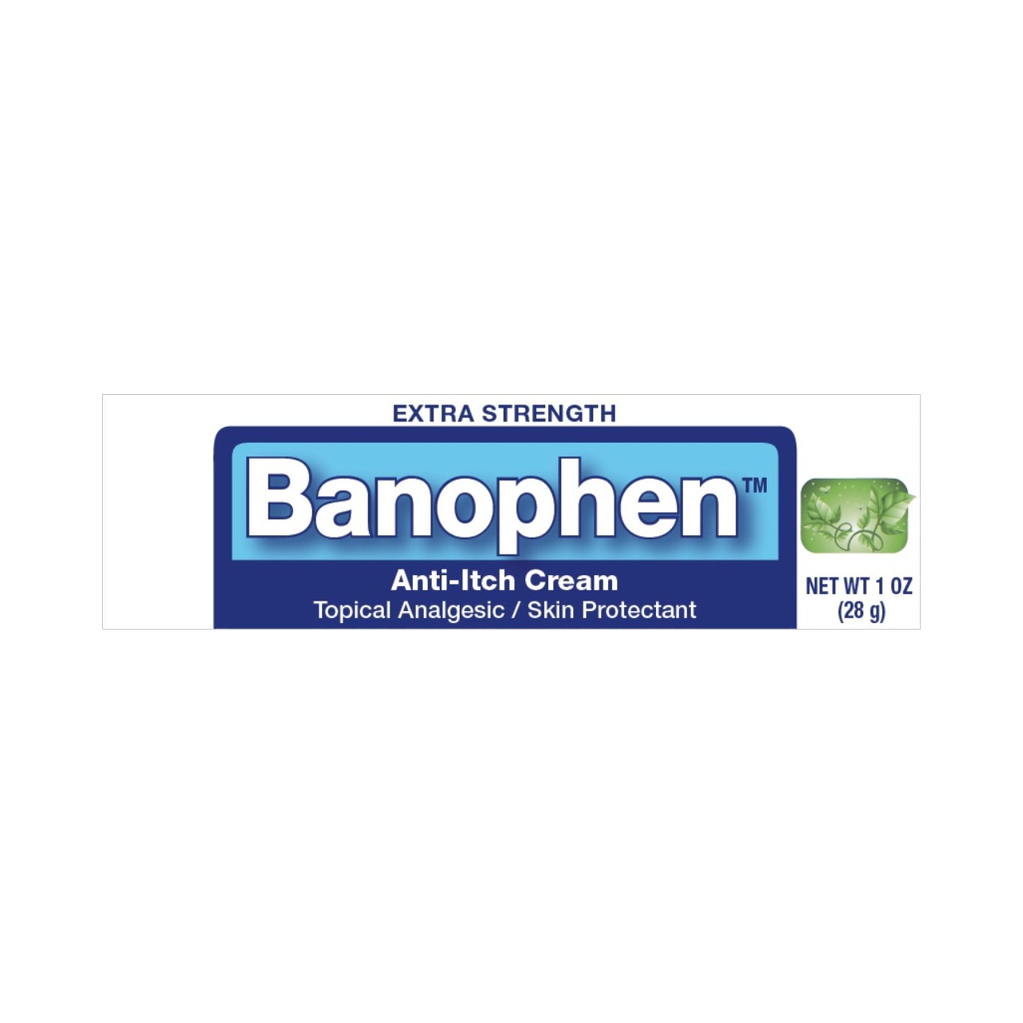 Banophen Diphenhydramine HCl / Zinc Acetate Itch Relief-Itch Relief Banophen 2% - 0.1% Strength Cream 30 Gram Tube