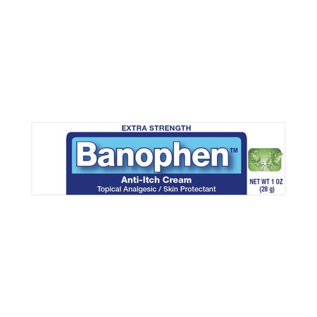 Banophen Diphenhydramine HCl / Zinc Acetate Itch Relief-Itch Relief Banophen 2% - 0.1% Strength Cream 30 Gram Tube