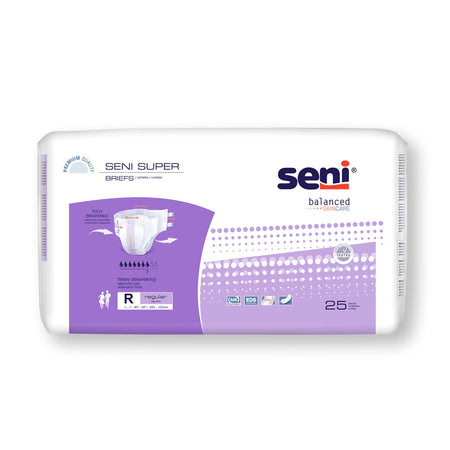 Seni Super Heavy Absorbency Incontinence Brief, Regular-Unisex Adult Incontinence Brief Seni Super Regular Disposable Heavy Absorbency