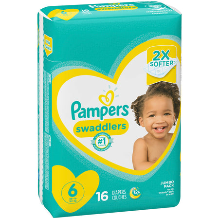 Pampers Swaddlers Baby Diapers, Size 6-Unisex Baby Diaper Pampers Swaddlers Size 6 Disposable Heavy Absorbency