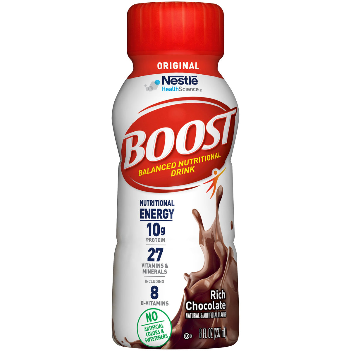 Boost® Original Chocolate Balanced Nutritional Drink, 8-ounce bottle - Nutritionals and Feeding Supplies>Nutritionals>Oral...