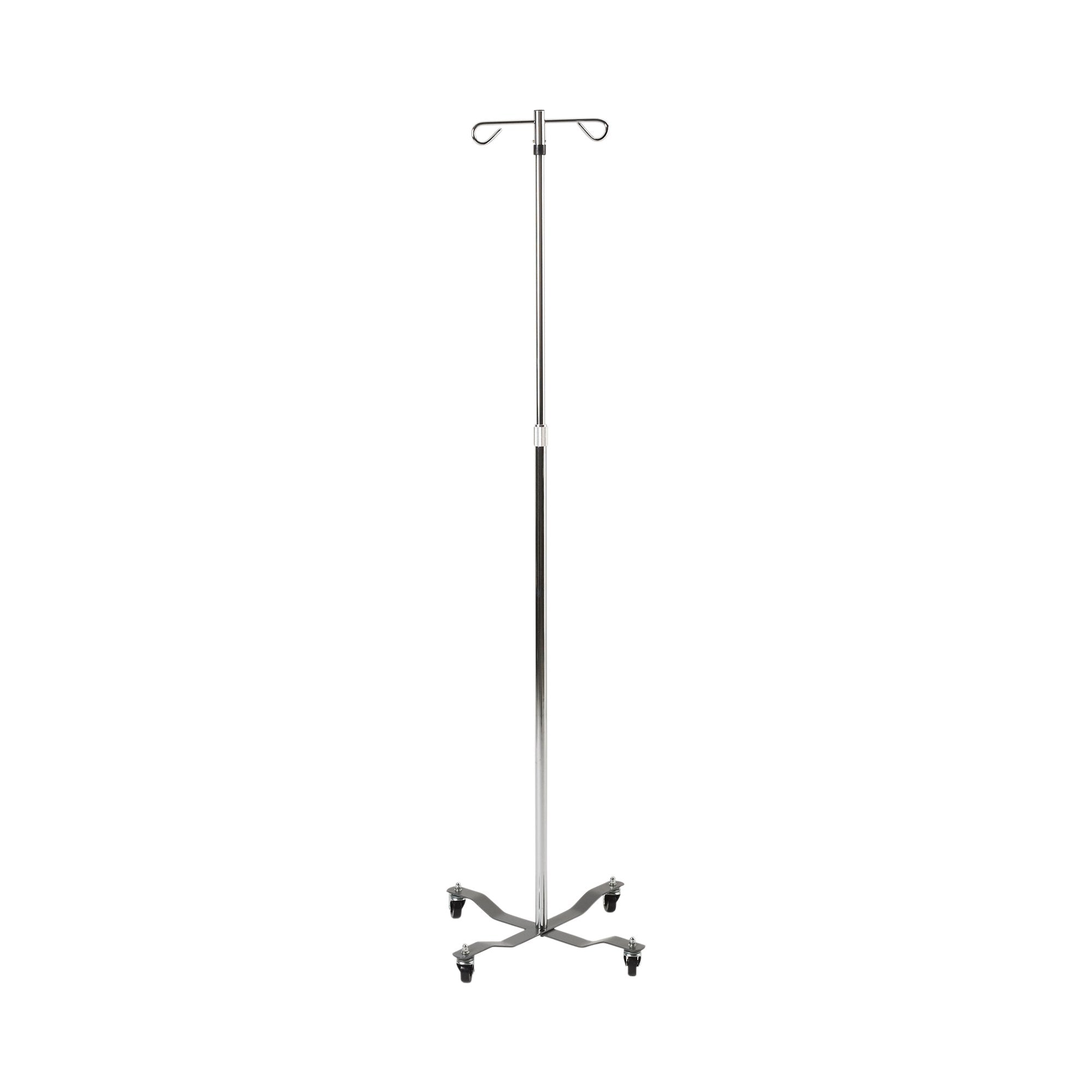 drive Steel IV Pole, 2-Hook-IV Stand 2 Hooks 4 Legs with Casters
