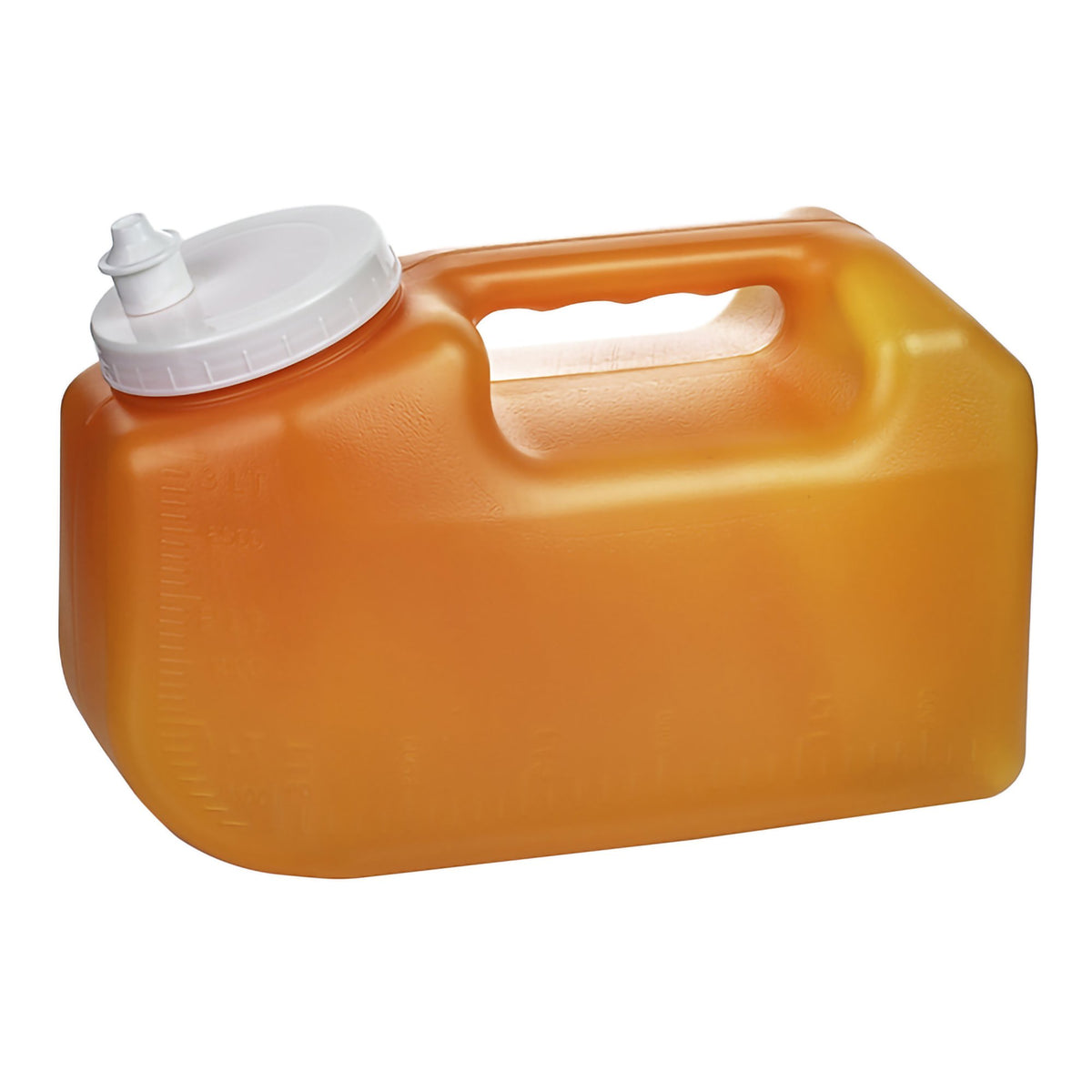 Urisafe 24 Hour Urine Specimen Collection Container, 3,000 mL-"24 Hour Urine Specimen Collection Container Urisafe 4-1/2 X 6-1/4 X 9-5/8 Inch 3,000 mL (101 oz.) Screw Cap Unprinted NonSterile"