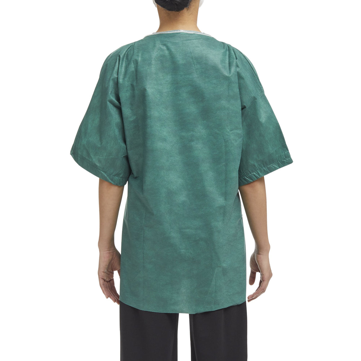 Graham Medical Short Sleeve Scrub Shirt, Green, Medium-Scrub Shirt Medium Green Without Pockets Short Sleeve Unisex