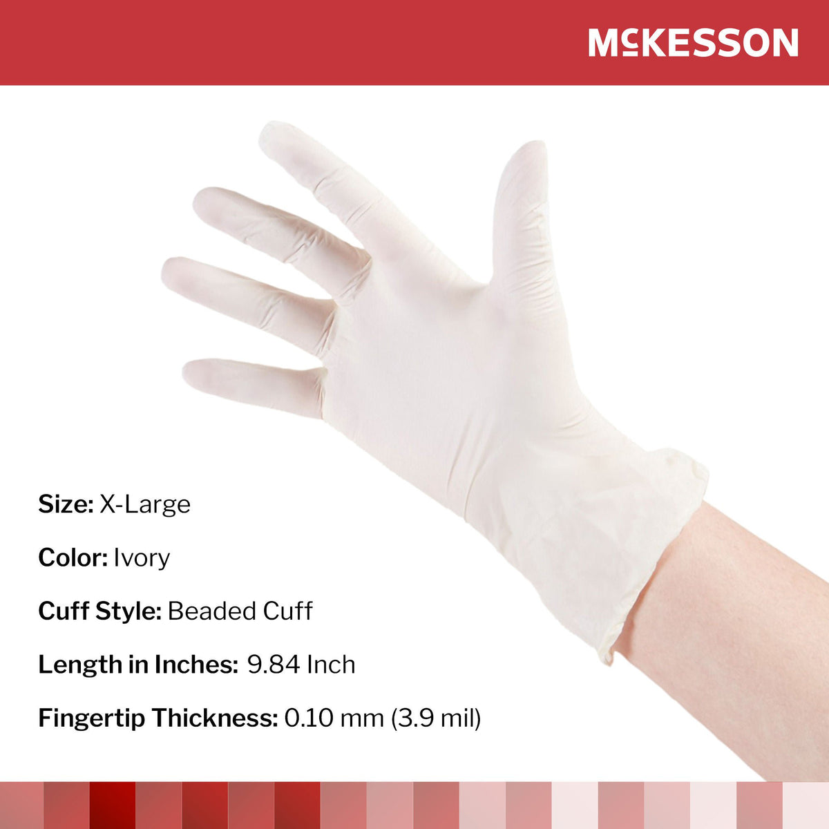 McKesson Stretch Vinyl Exam Glove, Extra Large, Ivory - Gloves>Exam Gloves - McKesson Brand