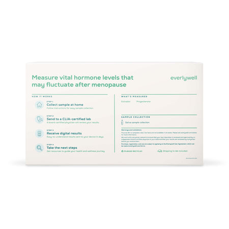 Everlywell Postmenopause Test-Specimen Collection and Transport Kit Everlywell Collection Tube NonSterile