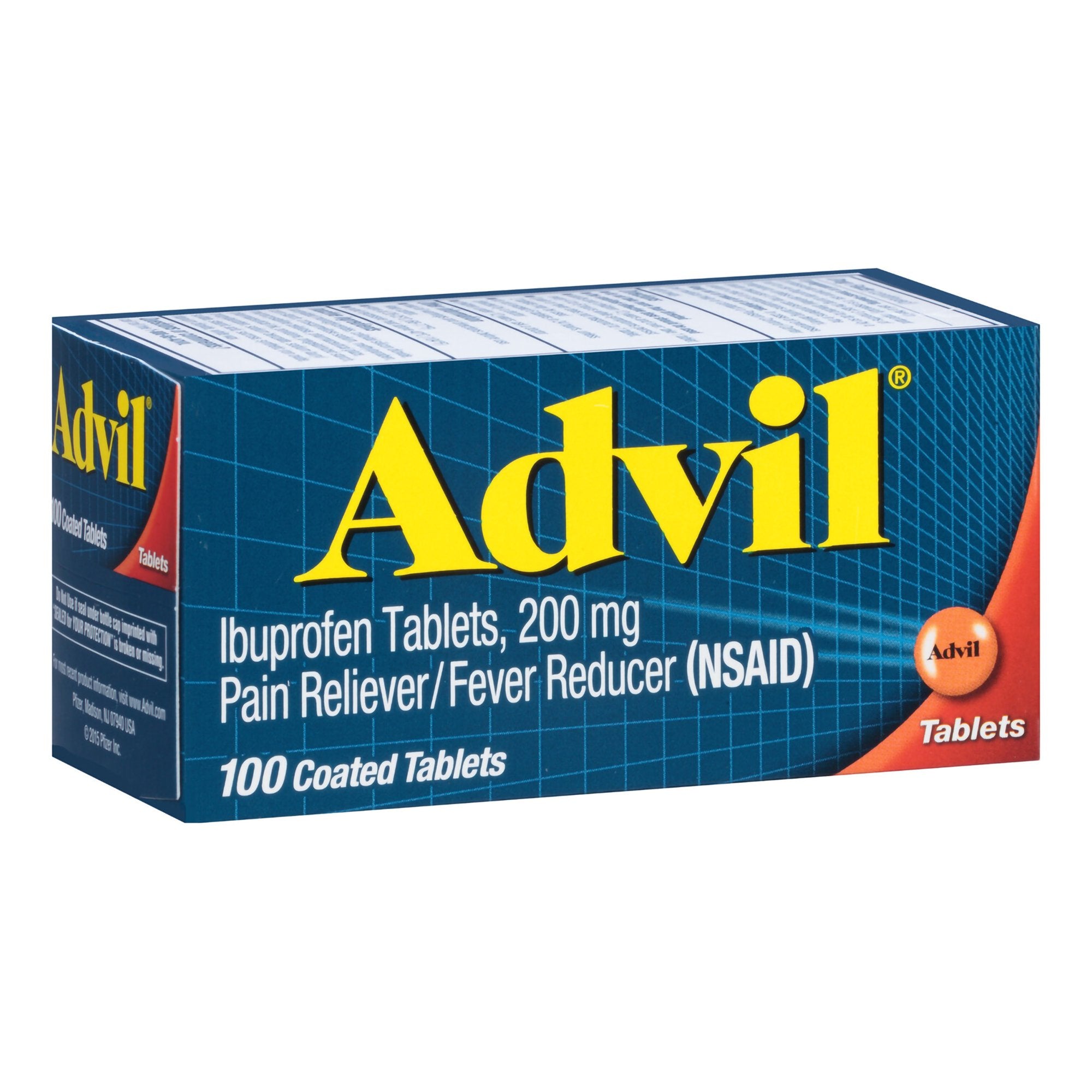 Advil Ibuprofen Pain Relief-Pain Relief Advil 200 mg Strength Ibuprofen Tablet 100 per Bottle