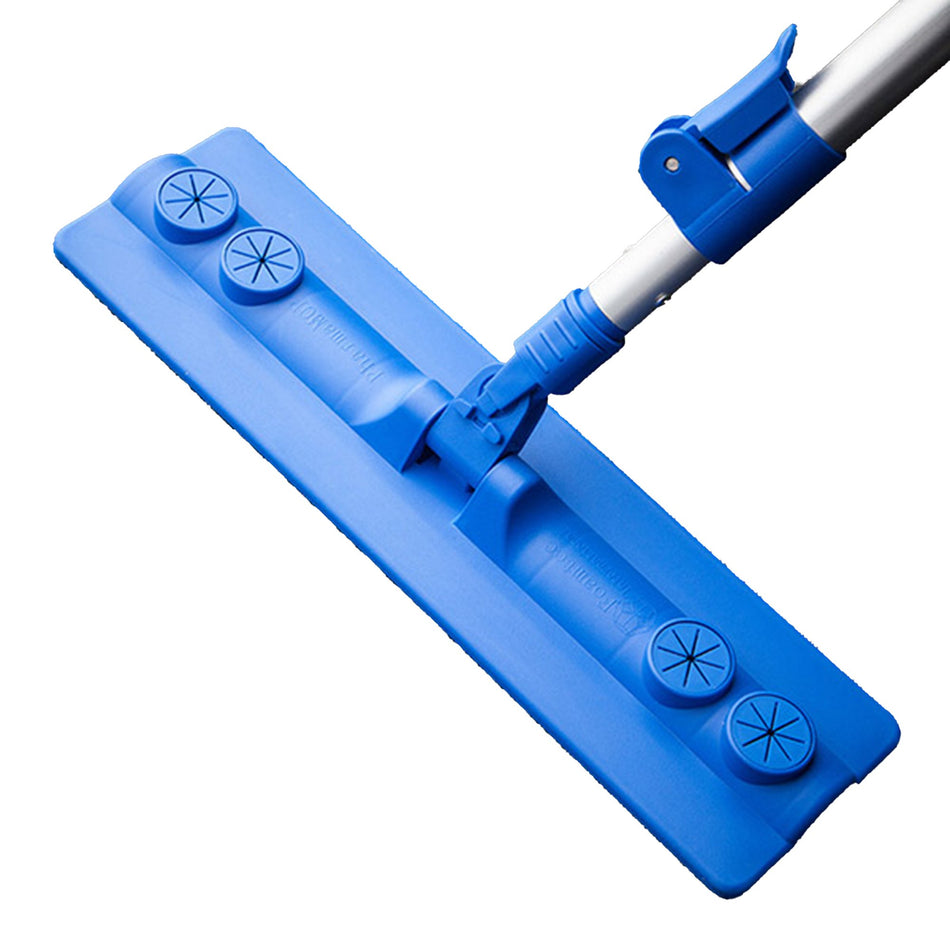 PharmaMOP Cleanroom Mop Frame with Handle-Cleanroom Mop Frame with Handle PharmaMOP 3-3/4 X 15 Inch Frame / 36 to 61 Inch Handle Locking Connection Aluminum