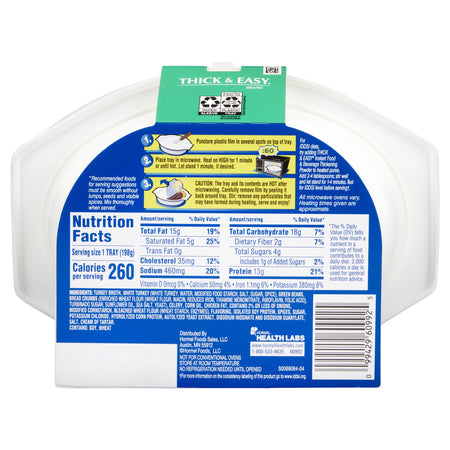 Thick & Easy® Purées Turkey with Stuffing and Green Beans Purée Thickened Food - Nutritionals and Feeding Supplies>Nutriti...