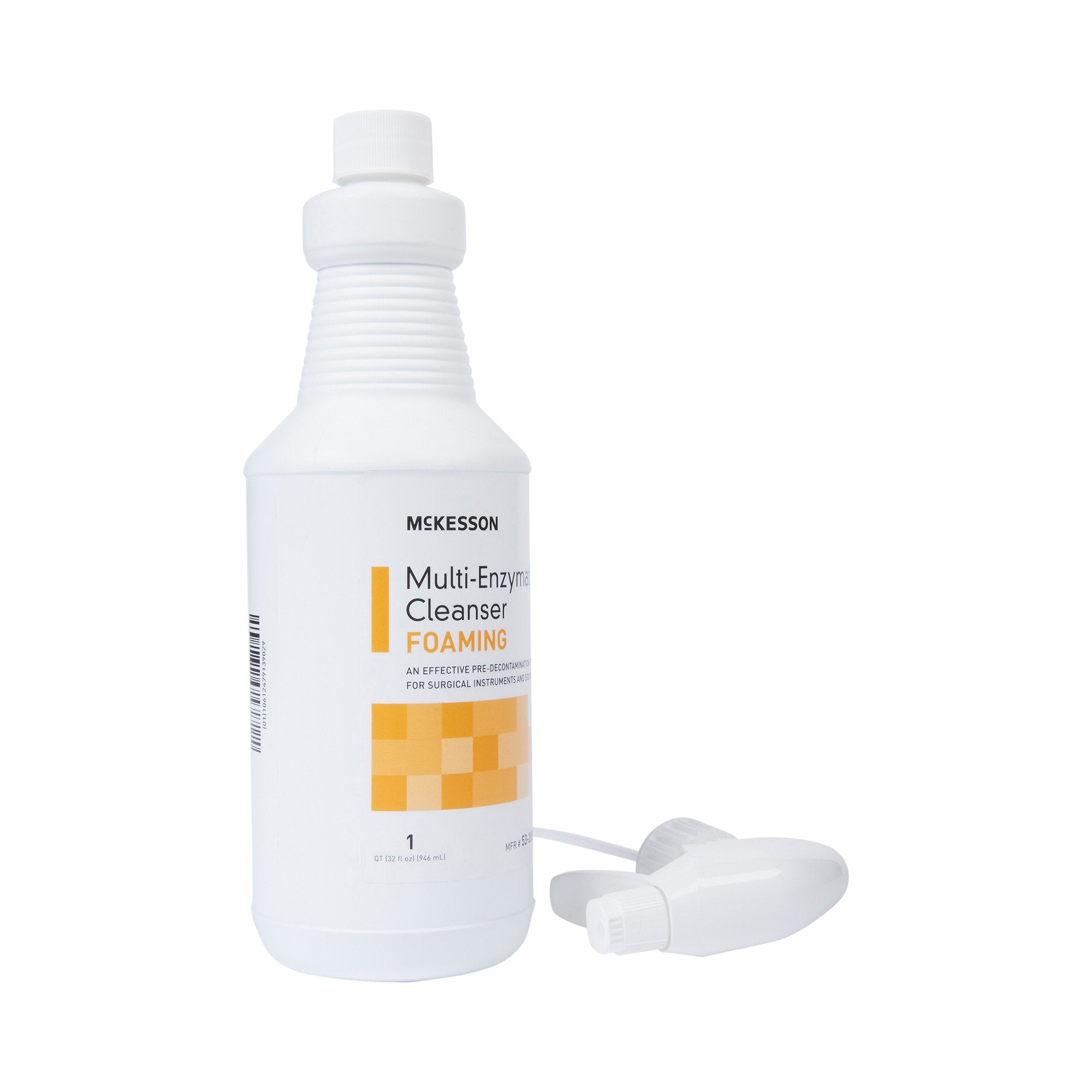 McKesson Multi-Enzymatic Instrument Detergent-Multi-Enzymatic Instrument Detergent McKesson Foam RTU 1 Quart Bottle Fresh Rain Scent