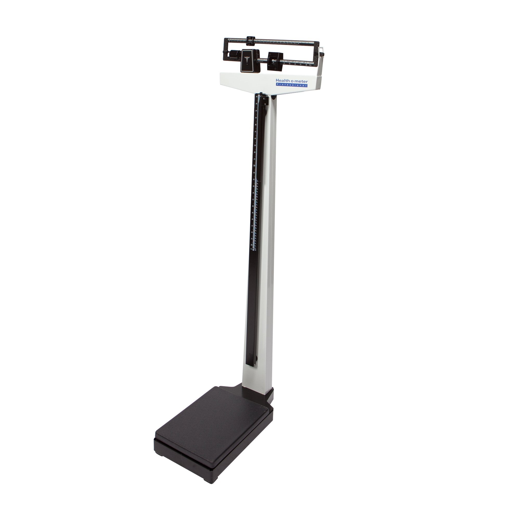 Health O Meter Physician's Scale-Physician Scale with Height Rod Health O Meter Balance Beam Display 390 lbs. / 180 kg Capacity Black / White Analog