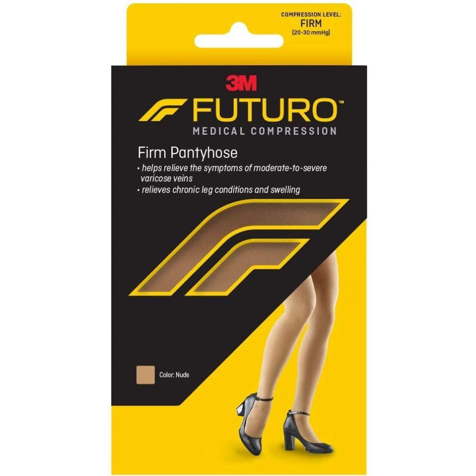 3M Futuro Medical Compression Firm Pantyhose, Nude, Large-Compression Pantyhose 3M Futuro Waist High Large Nude Closed Toe