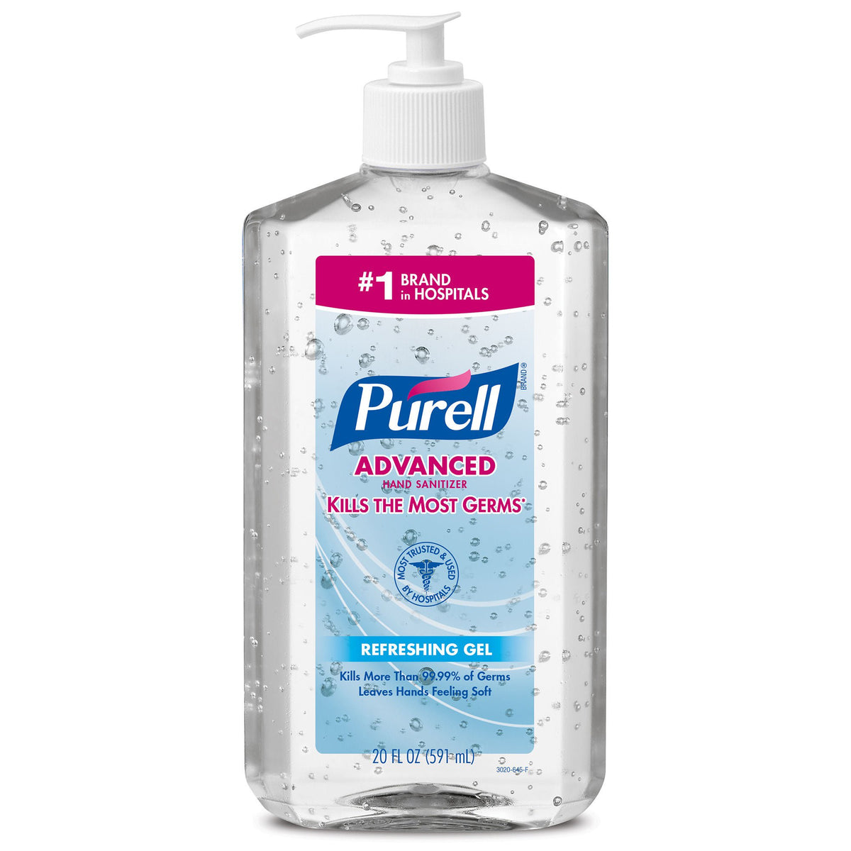 Purell® Advanced Hand Sanitizer 70% Ethyl Alcohol Gel, Pump Bottle, 20 ounce - Personal Hygiene>Skin Care>Hand Sanitizers...