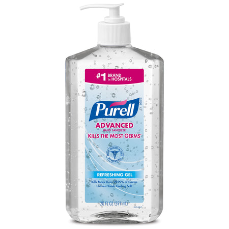 Purell® Advanced Hand Sanitizer 70% Ethyl Alcohol Gel, Pump Bottle, 20 ounce - Personal Hygiene>Skin Care>Hand Sanitizers...