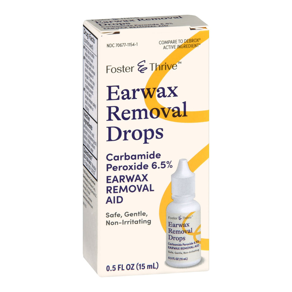 Ear Wax Remover Foster & Thrive™ 0.5 oz. Otic Drops 6.5% Strength Carbamide Peroxide