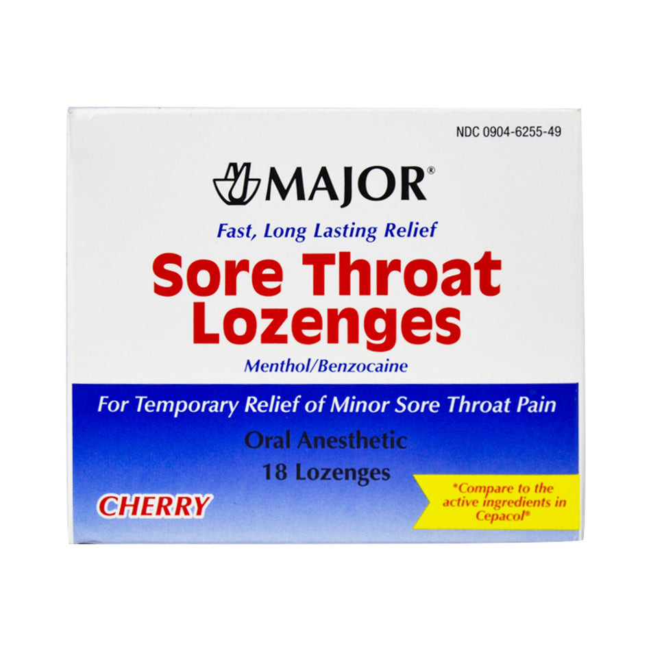 Major® Benzocaine / Menthol Sore Throat Relief - Pharmaceuticals>Over the Counter>Cough and Cold Relief - Major Pharmaceut...