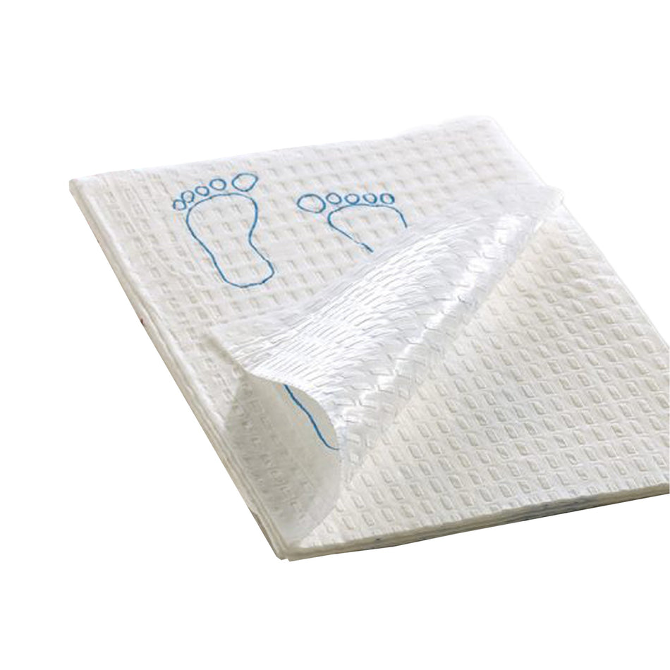 Footprint� Nonsterile Blue & White Procedure Towel, 13-1/2 X 18 Inch-Procedure Towel Footprint� 13-1/2 X 18 Inch White / Blue Footprints NonSterile