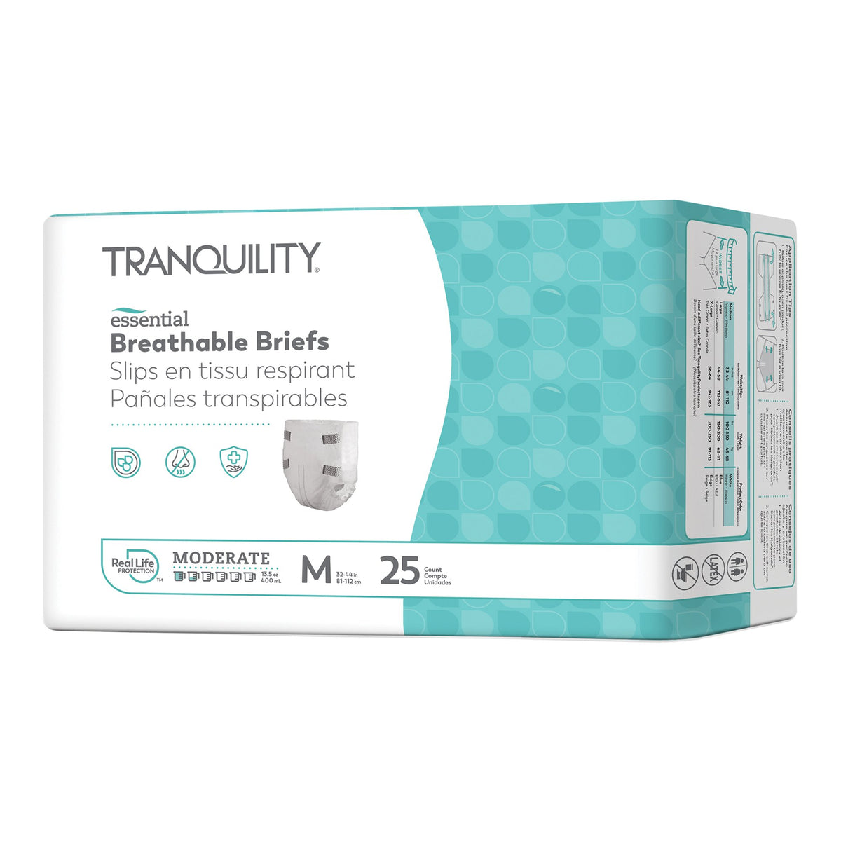 ComfortCare Incontinence Brief, Medium-Unisex Adult Incontinence Brief Tranquility Essential Medium Disposable Moderate Absorbency
