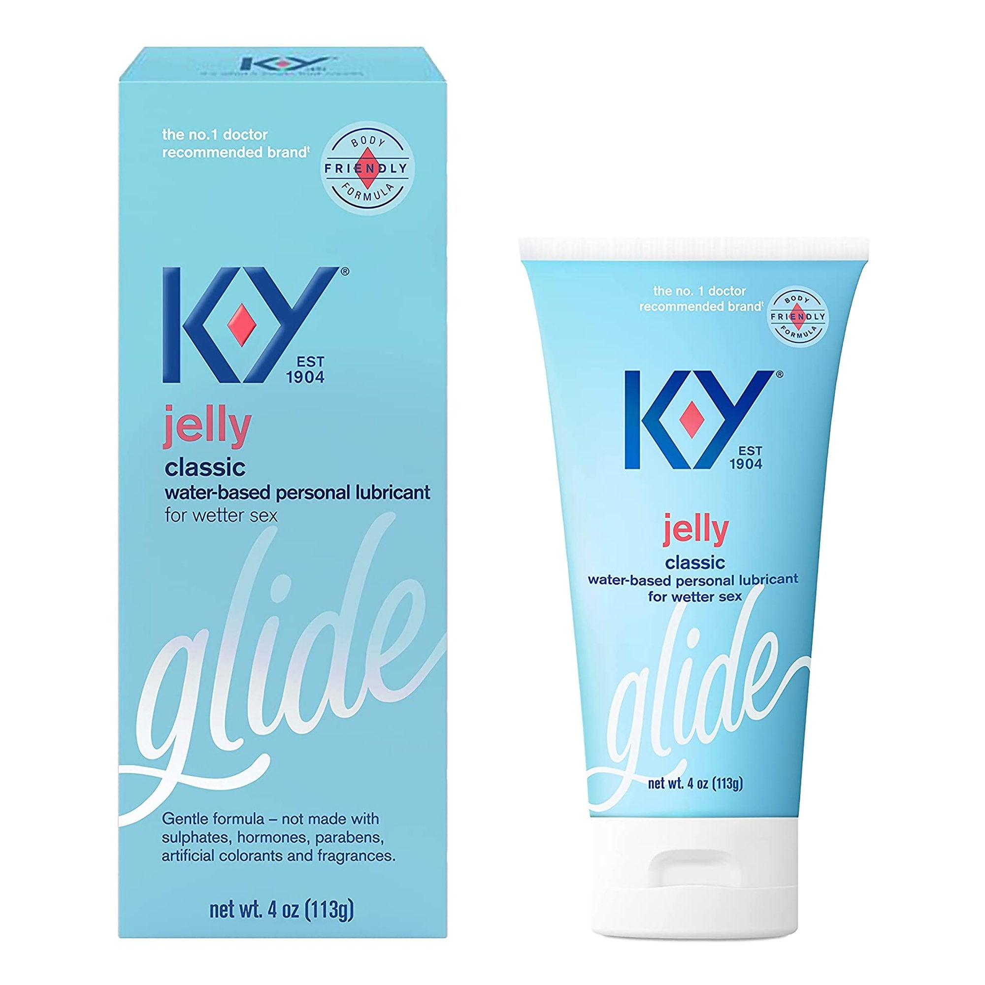 K-Y Glide Personal Lubricant, 4-ounce Tube-Personal Lubricant K-Y 4 oz. Tube NonSterile