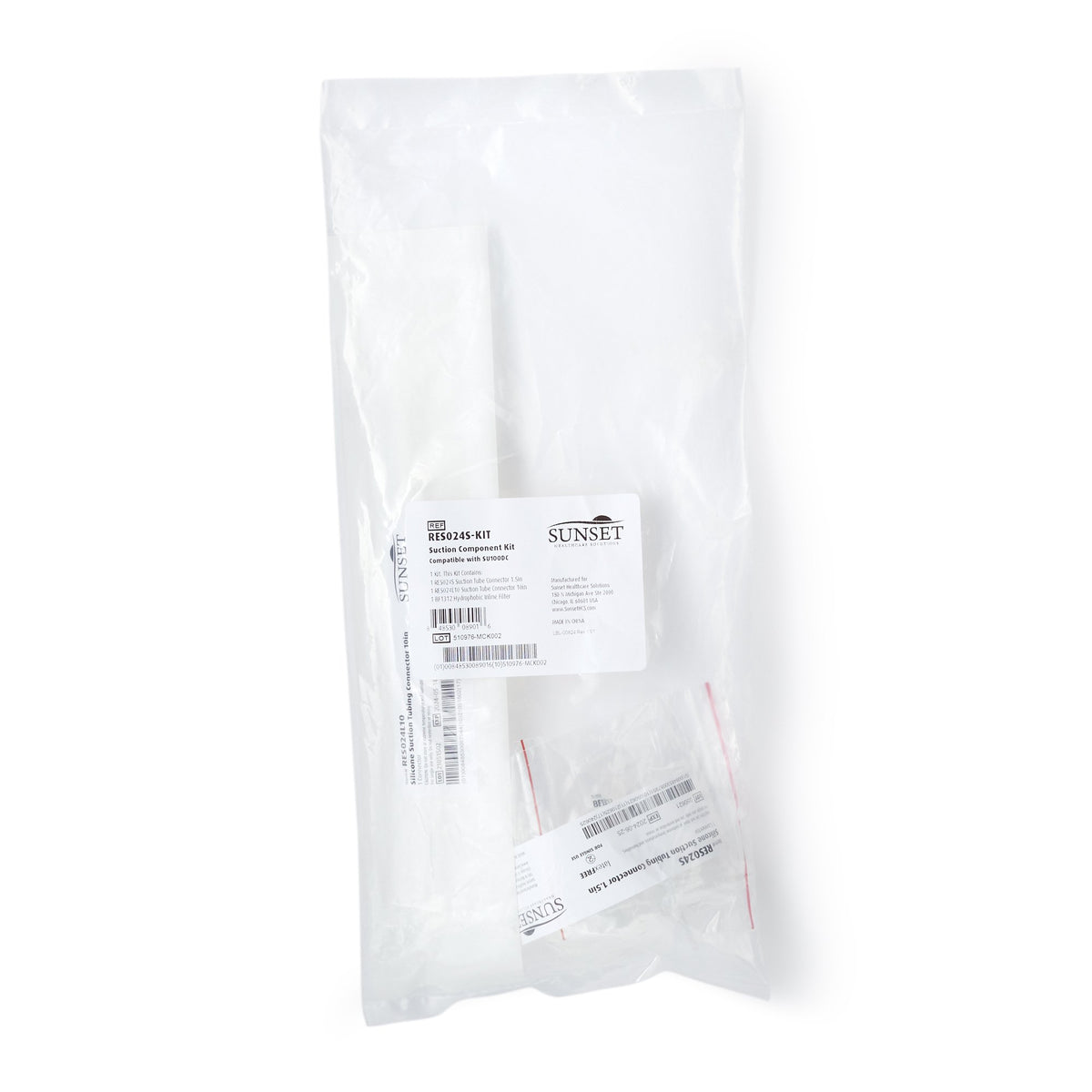 Sunset Healthcare Solutions Suction Filter Component Kit-Suction Tube Connector