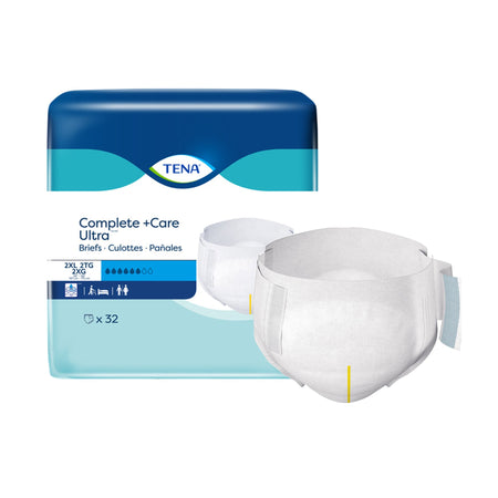 TENA Complete +Care Ultra Incontinence Brief, 2X-Large-Unisex Adult Incontinence Brief TENA Complete + Care Ultra 2X-Large Disposable Moderate Absorbency