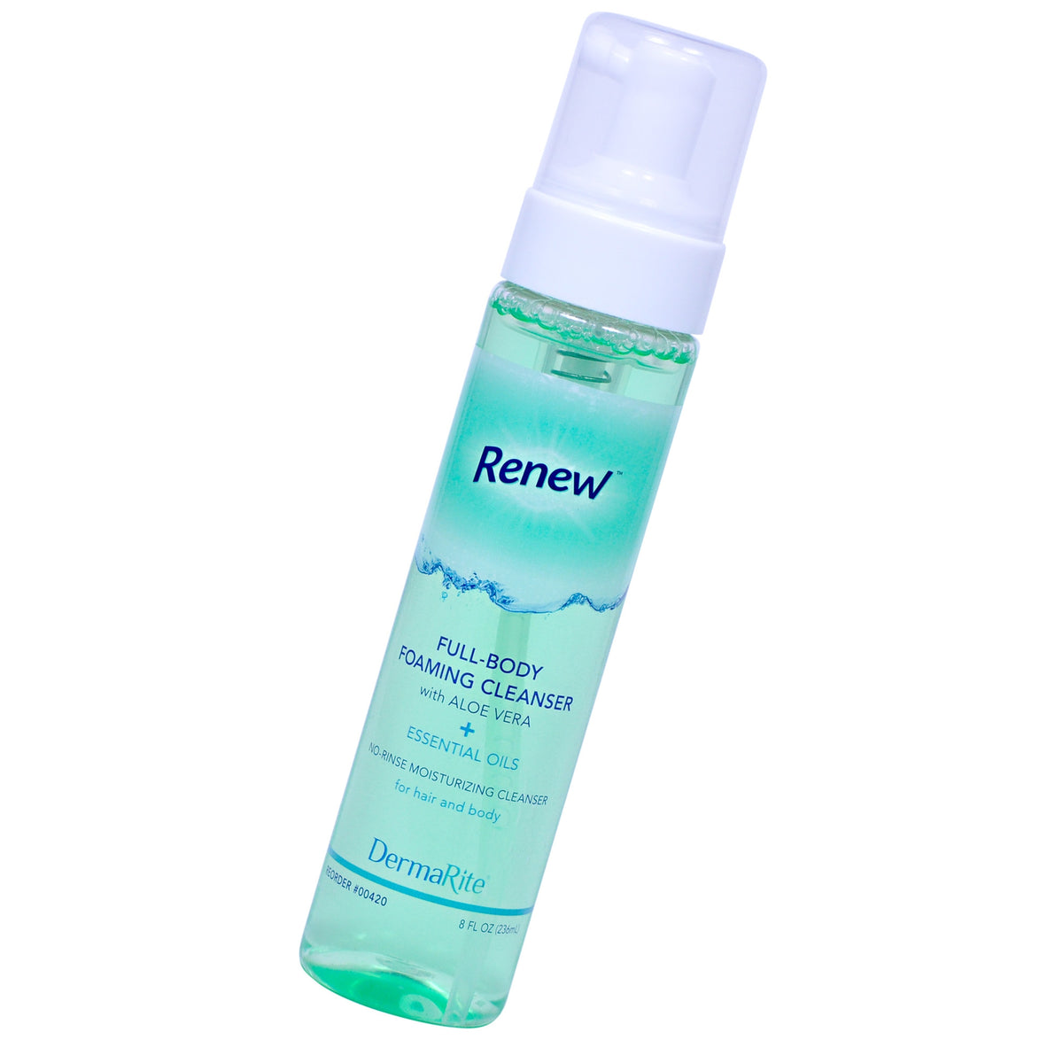 Renew Foaming Rinse-Free Body Cleanser-Rinse-Free Body Wash Renew Foaming 8 oz. Pump Bottle Citrus Scent