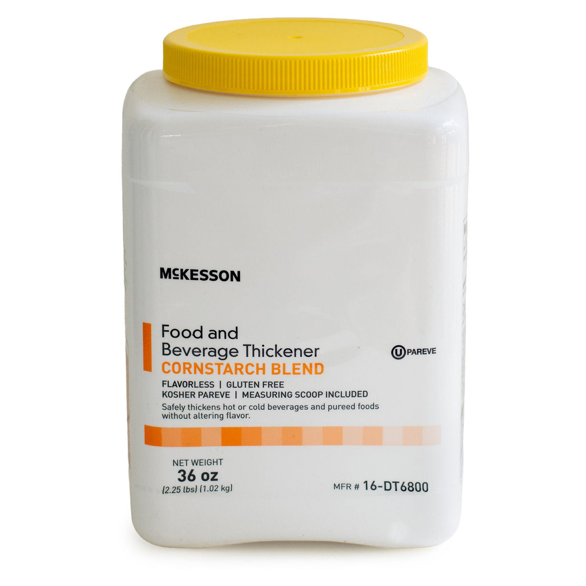 Food and Beverage Thickener McKesson 36 oz. Canister Unflavored Powder IDDSI Level 0 Thin - Nutritionals and Feeding Suppl...