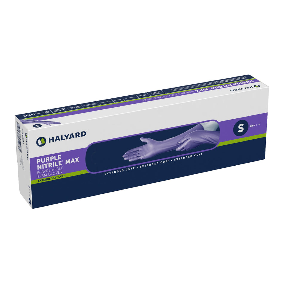Purple Nitrile Max™ Extended Cuff Length Exam Glove, Small - Gloves>Exam Gloves - O&M Halyard Inc