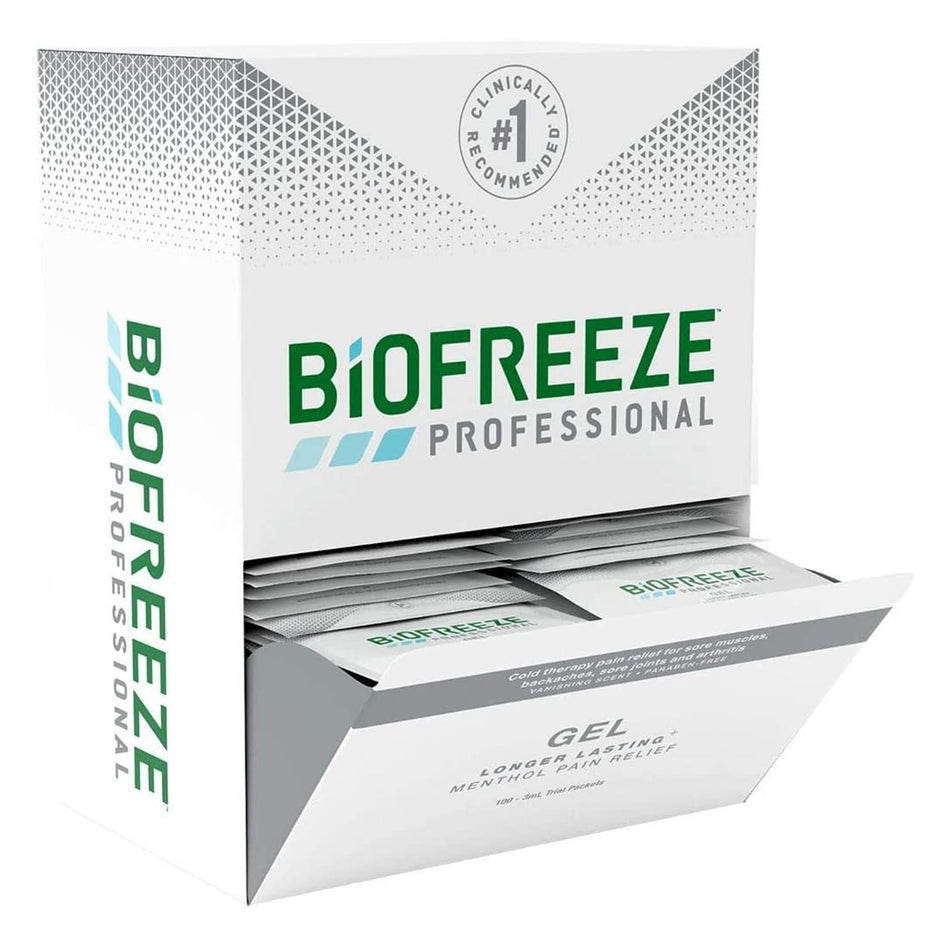 Biofreeze Menthol Topical Pain Relief-Topical Pain Relief Biofreeze 3.5% Strength Menthol Topical Gel 100 per Box