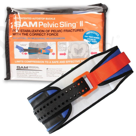 SAM Pelvic Sling II Pelvic Belt-Emergency Pelvic Binder SAM Pelvic Sling II Standard Buckle / Hook and Loop Strap Closure Pelvis