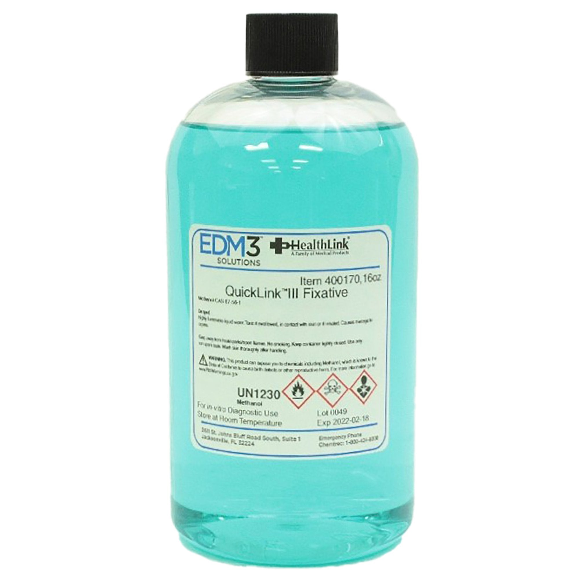 Quicklink III Fixative Solution-Hematology Reagent Quicklink III Methanol / Fast Green FCF ACS Grade 99 to 100% 16 oz.
