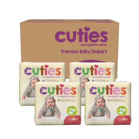Cuties® Premium Diaper, Size 3 - Incontinence>Pediatric Diapers and Training Pants - First Quality Products LLC