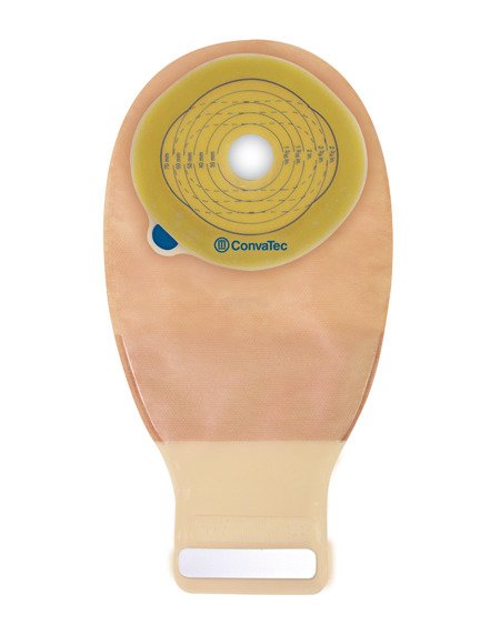 Esteem + One-Piece Drainable Beige Ostomy Pouch, 12-Inch Length, 1-3/8 Inch Stoma-Ostomy Pouch Esteem+ One-Piece System 12 Inch Length Pre-Cut 1-3/8 Inch Stoma Drainable