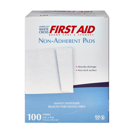 American White Cross Nonadherent Dressing, 3 x 4 Inch-Non-Adherent Dressing American White Cross 3 X 4 Inch Sterile 1 per Pack