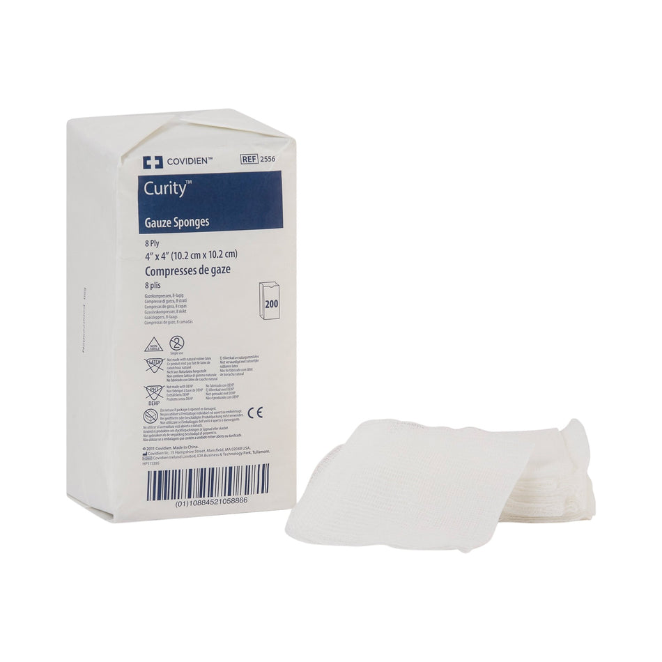 Curity� USP Type VII Gauze Sponge, 4 x 4 Inch, 8-Ply-Gauze Sponge Curity� 4 X 4 Inch 8-Ply NonSterile 200 per Pack