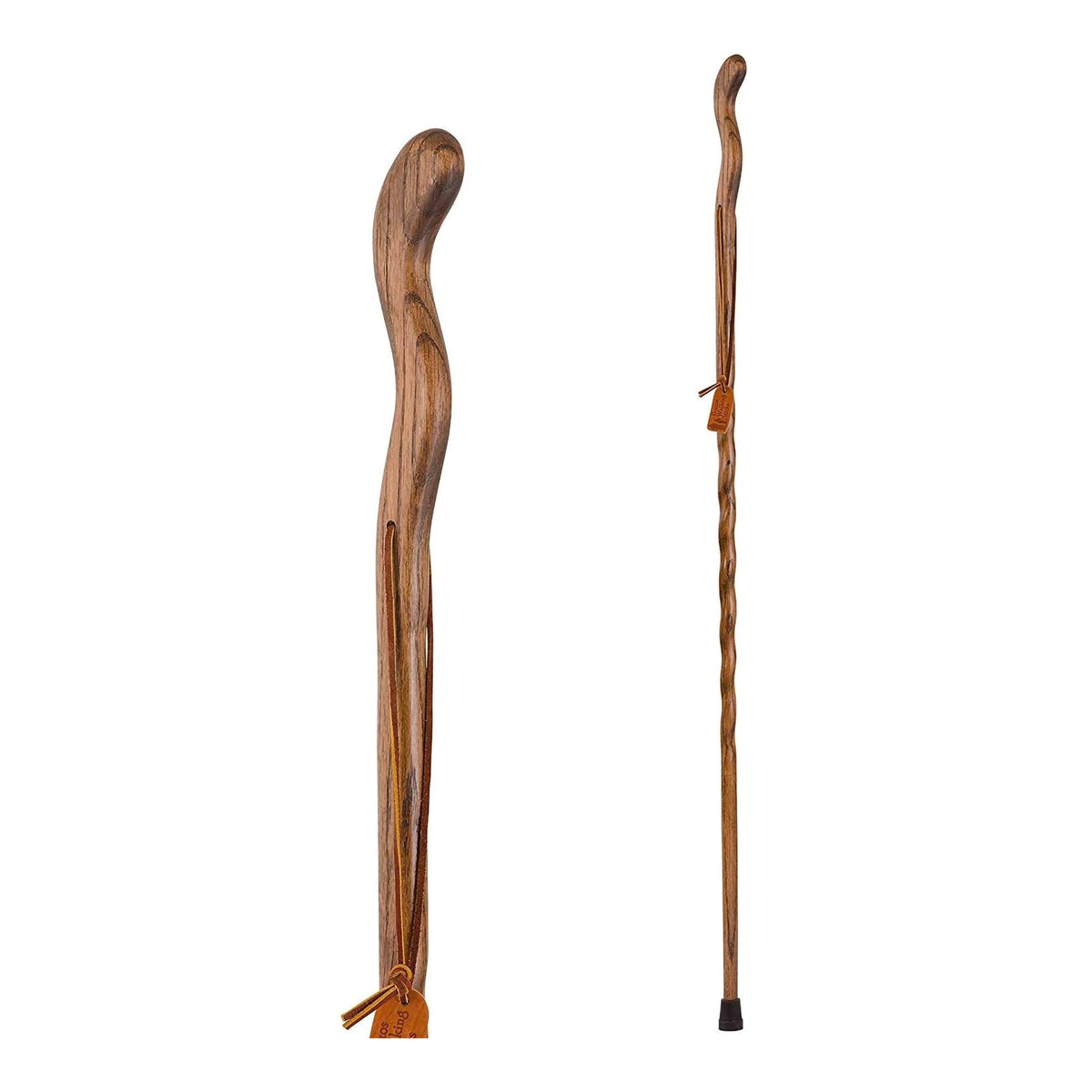 Brazos Twisted Oak Ergonomic Fitness Handcrafted Walking Stick, 48-Inch, Brown-Walking Stick Brazos Twisted Fitness Walker Wood 48 Inch Height Brown