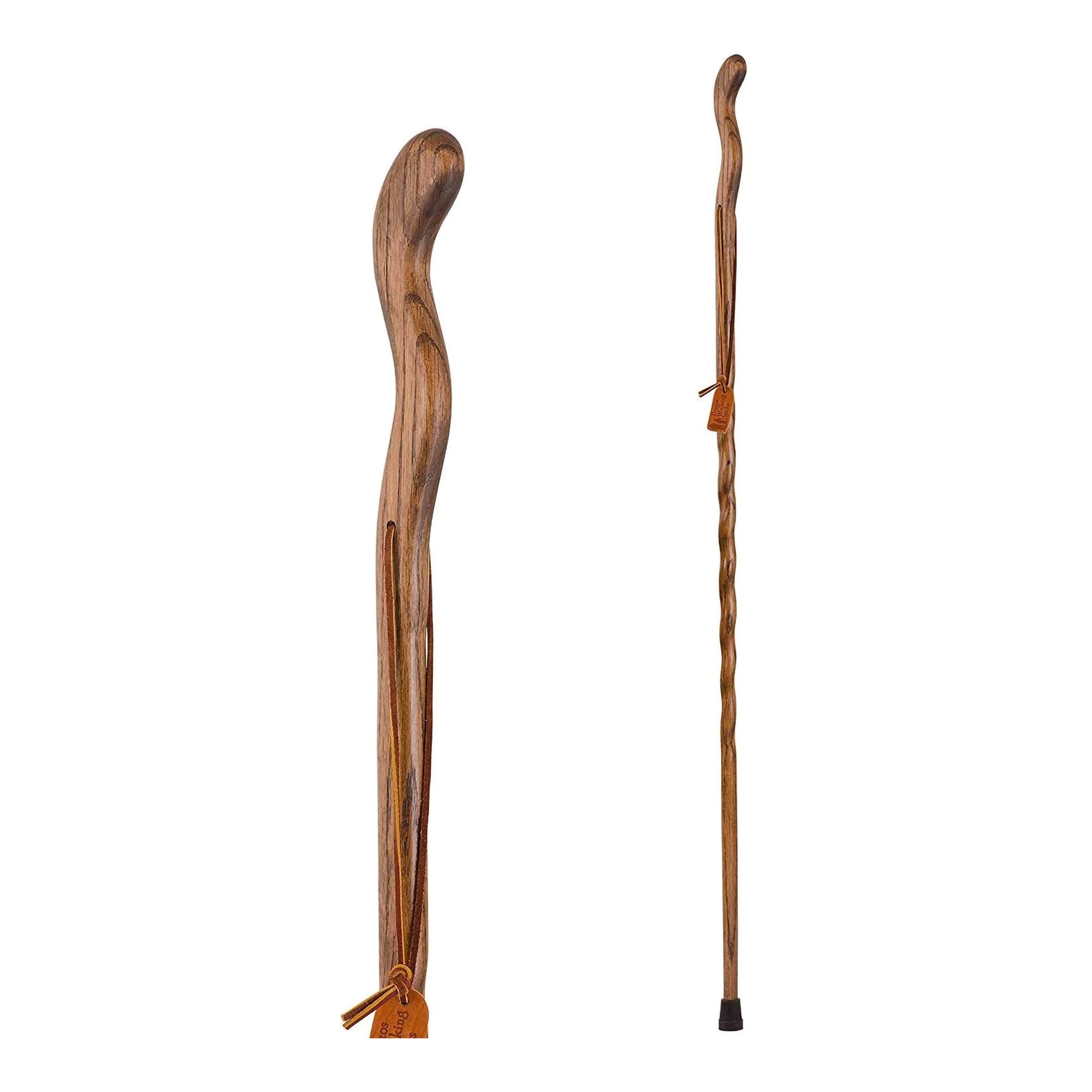 Brazos Twisted Oak Ergonomic Fitness Handcrafted Walking Stick, 48-Inch, Brown-Walking Stick Brazos Twisted Fitness Walker Wood 48 Inch Height Brown
