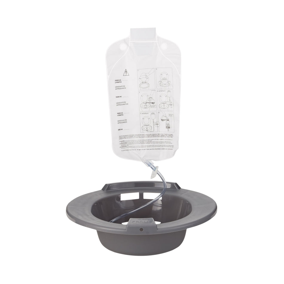 McKesson Sitz Bath-"Sitz Bath McKesson Round Graphite Plastic 2000 mL Bag Graduated, 500 mL Increments up to 2000 mL"
