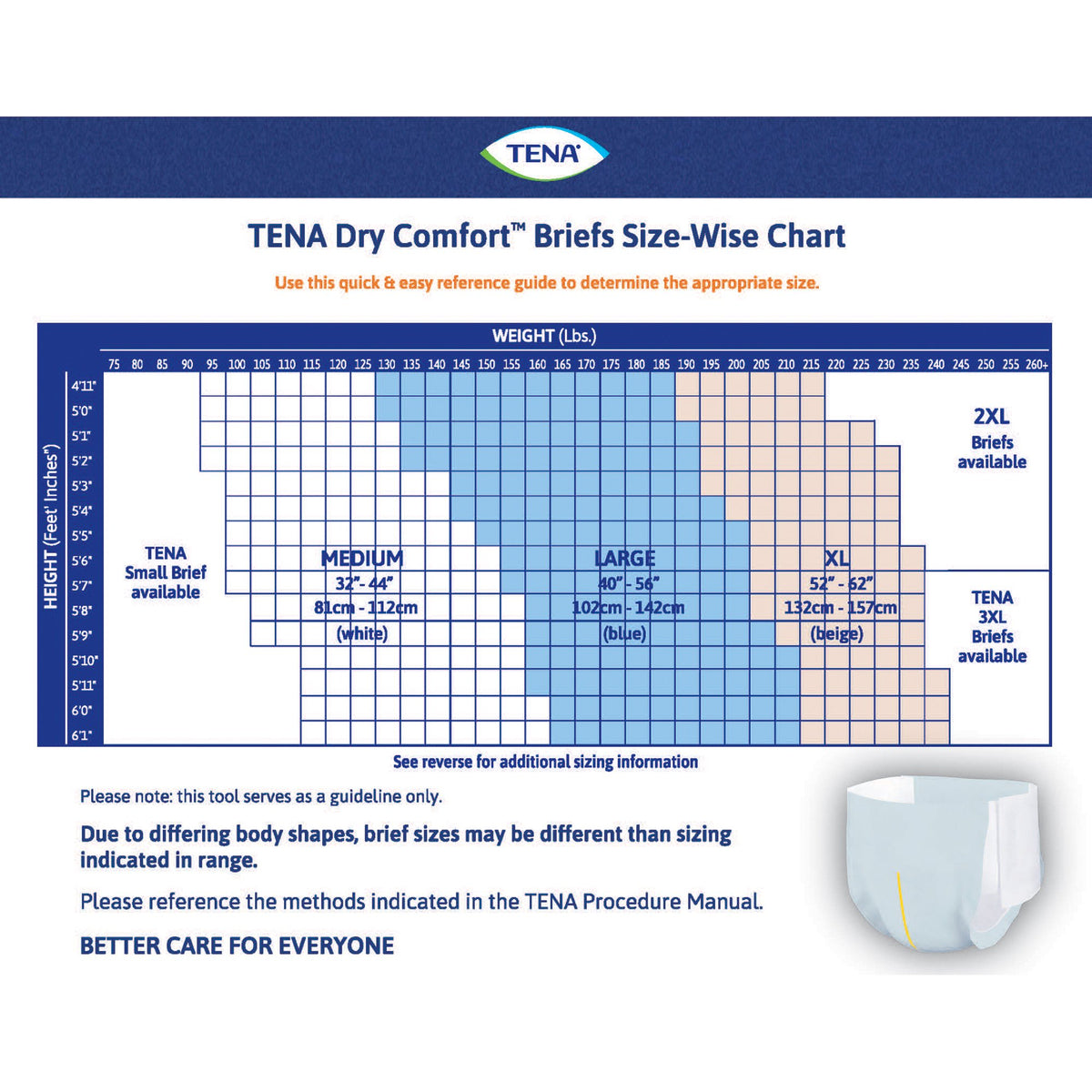 Tena® Dry Comfort™ Briefs with Curvdefence™, Medium, 32 – 44 Inch, Five Drops - Incontinence>Adult Briefs and Protective U...