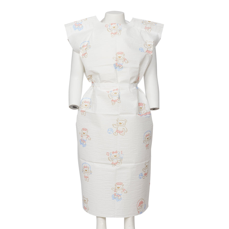 Graham Medical Activity Bears Print Pediatric Exam Gown-Patient Exam Gown Child Size Kid Design (Activity Bears Print) Disposable