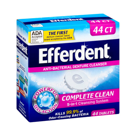 Efferdent Denture Cleaner, 44 Tablets per Box-Denture Cleaner Efferdent