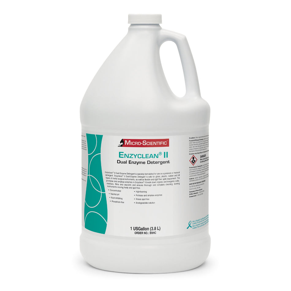 Enzyclean II Dual Enzymatic Instrument Detergent / Presoak-Dual Enzymatic Instrument Detergent Enzyclean II Liquid Concentrate 1 gal. Jug Spearmint Scent