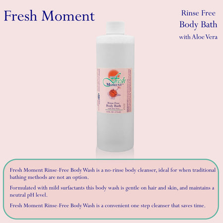 Fresh Moment Rinse-Free Body Wash-Rinse-Free Body Wash Fresh Moment Liquid 16 oz. Bottle Scented